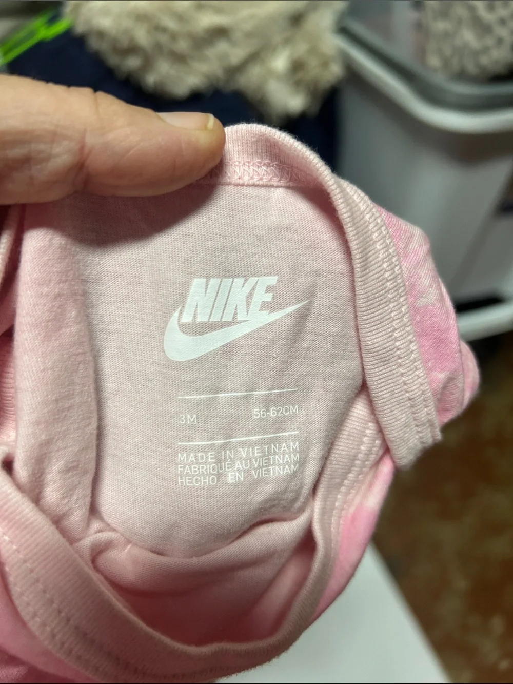 Nike Pink Tie-Dye Infant One-Piece Bodysuit